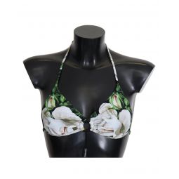 Dolce & Gabbana Gorgeous Floral Print Halter Bikini Top