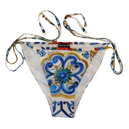 Dolce & Gabbana Floral Print Tie-Side Bikini Bottom