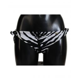 Dolce & Gabbana Zebra Print Side Tie Bottom Swimsuit