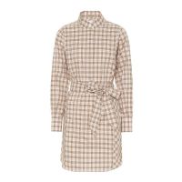 Burberry Cotton Shirt Dress with Iconic Check Print