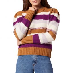 Ronsard Womens Wool Striped Crewneck Sweater