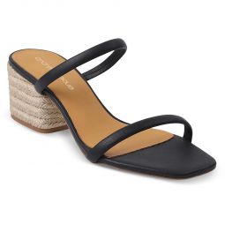 Joie Womens Leather Square Toe Mule Sandals