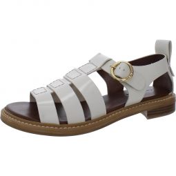 Womens Leather Buckle Fisherman Sandals