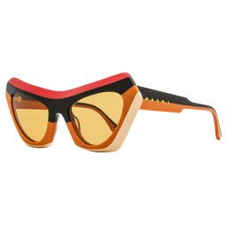 Marni Devils Pool Striped Sunglasses P1N Red/Black/Orange 56mm