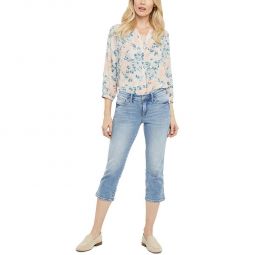 Chloe Womens High Rise Cropped Capri Jeans