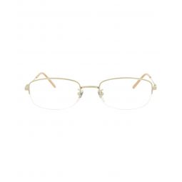 Gucci Unisex Round/Oval Gold Gold Transparent Fashion Designer Eyewear