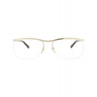 Gucci Mens Square/Rectangle Gold Gold Transparent Fashion Designer Eyewear