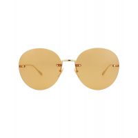 Gucci Womens Round/Oval Gold Gold Orange Fashion Designer Eyewear