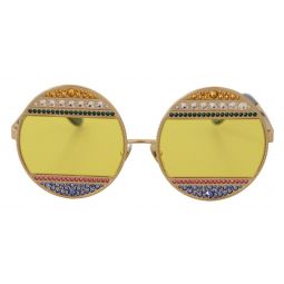 Dolce & Gabbana Gorgeous Oval Metal Crystals Sunglasses