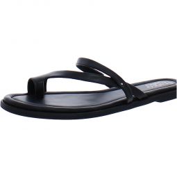 Jeniro Womens Faux Leather Slip On Slide Sandals