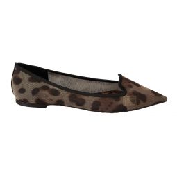 Dolce & Gabbana Elegant Leopard Print Flat Womens Loafers