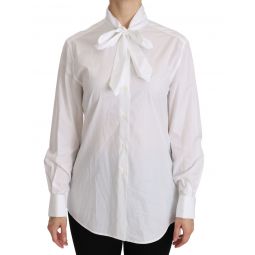 Dolce & Gabbana White Turtle Neck Long Sleeve Polo Womens Shirt