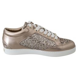 Jimmy Choo Ballet Pink Leather Miami Womens Sneakers