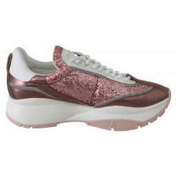 Jimmy Choo Pink Candyfloss Leather Raine Womens Sneakers