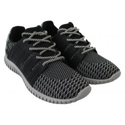 Plein Sport Black Polyester Runner Mason Sneakers Mens Shoes