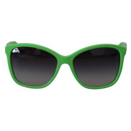 Dolce & Gabbana Chic Green Acetate Round Womens Sunglasses