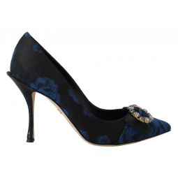 Dolce & Gabbana Elegant Crystal Embellished Blue Womens Pumps