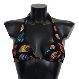 Dolce & Gabbana Seashells Print Halter Bikini Top