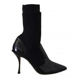 Dolce & Gabbana Black Socks Stiletto Heels Booties Womens Shoes