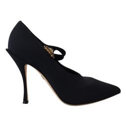 Dolce & Gabbana Black Socks Stretch Crystal Pumps Womens Shoes