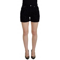 Dolce & Gabbana Black Denim Cotton Stretch Hot Pants Womens Shorts