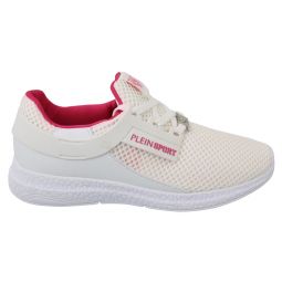 Philipp Plein Chic White Becky Sneakers with Pink Womens Accents
