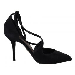 Dolce & Gabbana Elegant Ankle Strap Suede Womens Heels