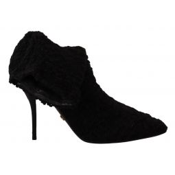 Dolce & Gabbana Elegant Black Mid-Calf Viscose Womens Boots