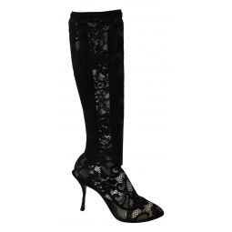 Dolce & Gabbana Elegant Black Stretch Sock Womens Pumps