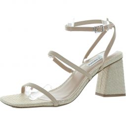 Bayley Womens Faux Leather Ankle Strap Block Heel