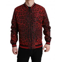 Dolce & Gabbana Leopard Nylon Bomber Jacket