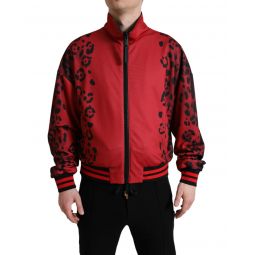 Dolce & Gabbana Leopard Pattern Polyester Bomber Jacket