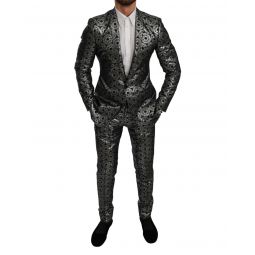 Dolce & Gabbana Silver Slim Fit 2 Piece Suit
