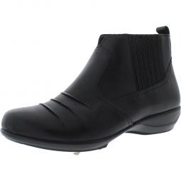 Kailey Womens Leather Pintuck Booties