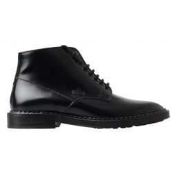 Dolce & Gabbana Elegant Black Leather Mens Mens Boots