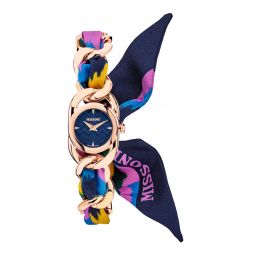 Missoni Womens Missoni Gioiello Twilly IP Rose Gold 22mm Bracelet Fashion Watch