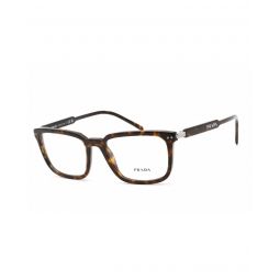 Prada Stylish Dark Havana Eyeglasses with Clear Lenses