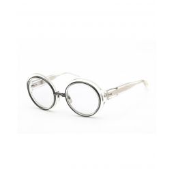 Dita Clear Micro-Round Sunglasses with Black Rhodium Accents