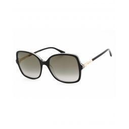 Jimmy Choo Gold Lens Black Frame Sunglasses