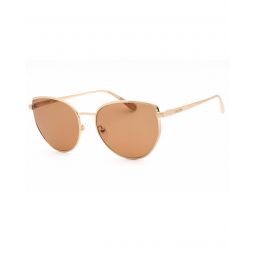 Calvin Klein Gold & Brown Designer Sunglasses by
