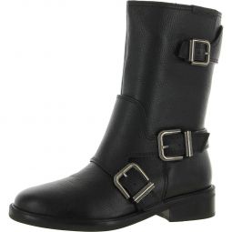 Alicenta Womens Buckle Mid-Calf Boots