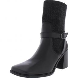 Marci Womens Leather Sock Ankle Boots