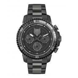 Plein Sport Mens Powerlift Black 45mm Bracelet Fashion Watch