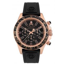 Philipp Plein Mens IP Rose Gold 43mm Strap Fashion Watch