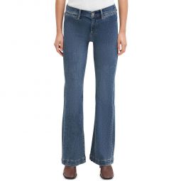 Womens Pocket Mid-Rise Bootcut Jeans