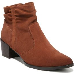 Gina Womens Ruched Block Heel Ankle Boots