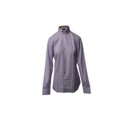 Tom Ford Striped Long Sleeve Button Shirt in Purple Cotton