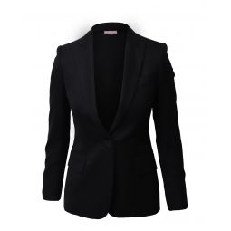 Stella Mccartney Black Wool Single-Breasted Blazer Jacket