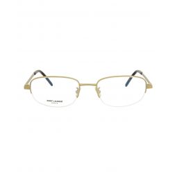 Saint Laurent Unisex Round/Oval Gold Gold Transparent Fashion Designer Eyewear