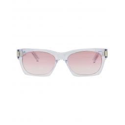 Saint Laurent Unisex Square/Rectangle Crystal Crystal Pink Fashion Designer Eyewear